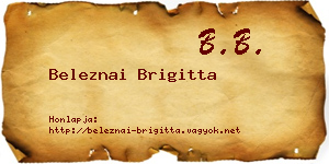 Beleznai Brigitta névjegykártya